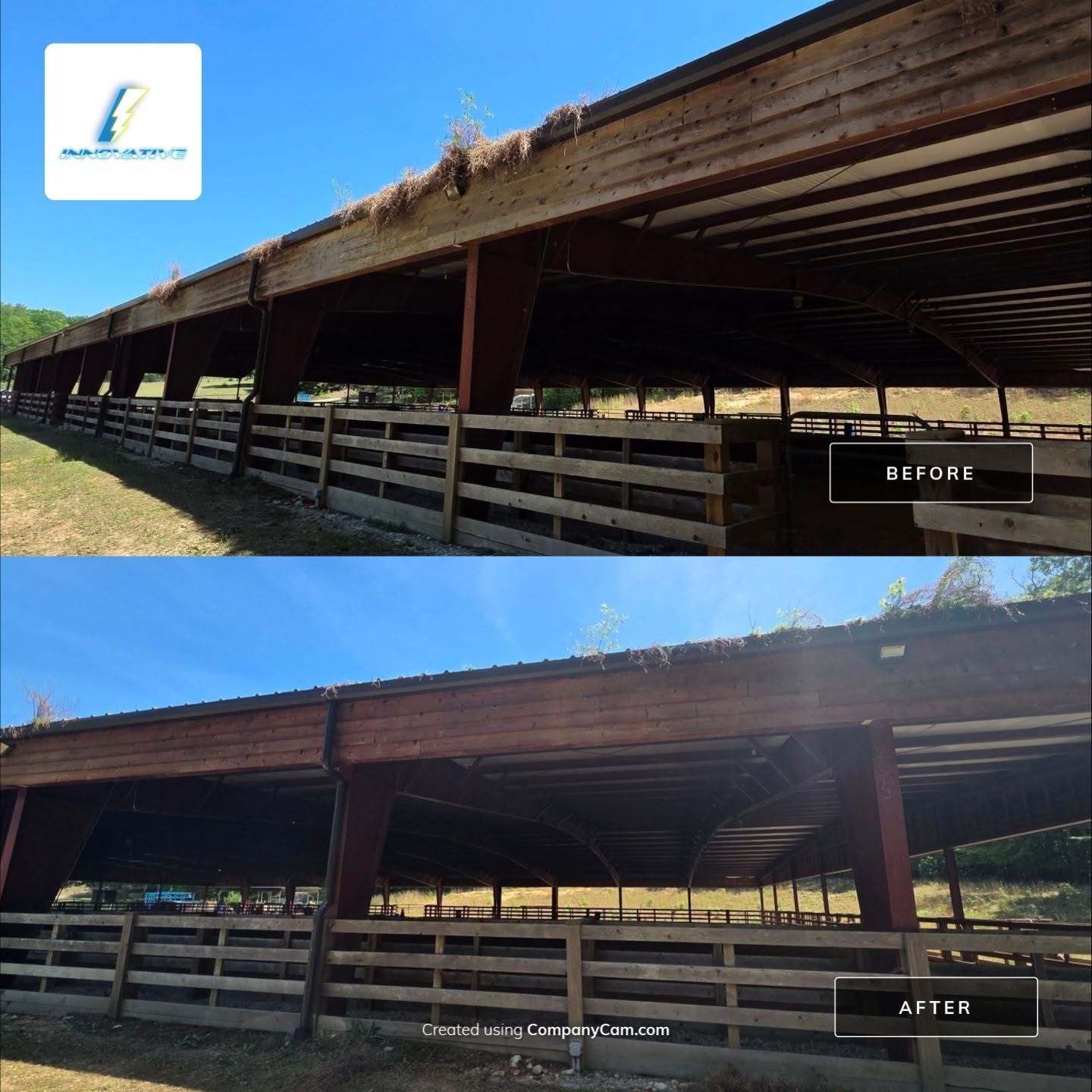 Wood Ceiling Staining Project